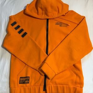 Alphalete Orange Zip-Up Hoodie - Mens